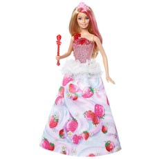 바비 스트로베리 프린세스 마론인형, 혼합 색상, 1개