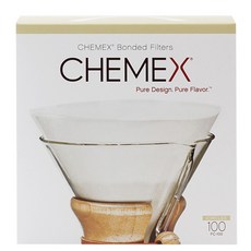 CHEMEX 白色圓形咖啡濾紙 FC-100, 100個, 1個