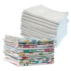 My Rabbit 孩童棉紗手帕 隨機出貨 藍色 10入+彩色 10入