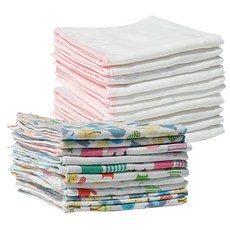 My Rabbit 孩童棉紗手帕 隨機出貨 粉色 10入+彩色 10入