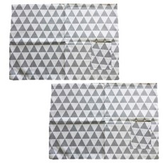 마켓감성 북유럽 식탁매트 2p, 회색삼각, 45 x 35 cm