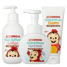 코코몽 키즈 앤 맘 로션 300ml + 크림 200ml + 핸드 워시 250ml 코튼향, 1세트