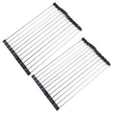 Maket Gamseong 水槽蔬菜架, 黑色, 2個