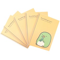 투영디자인 스밋코구라시 미니노트, 머스타드, 5개입