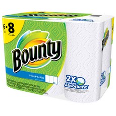 바운티 셀렉트어사이즈 BIG ROLLS 키친타올 화이트, 6롤, 1개