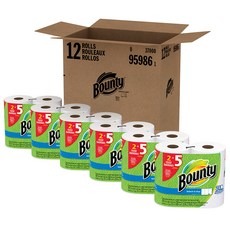 바운티 셀렉트어사이즈 HUGE ROLLS 키친타올 화이트, 158매, 12롤, 1개