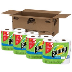 바운티 셀렉트어사이즈 HUGE ROLLS 키친타올 화이트, 158매, 8롤, 1개