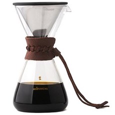 아키라코키 실버 콘필터 드립세트 1-2인용, 혼합 색상, 1세트