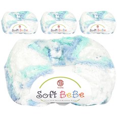 Soft BeBe Soft BeBe超細纖維編織毛線, 15 混色, 4捆