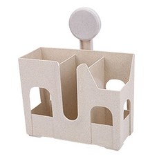 아울리빙 주방 3칸 조리도구 정리통, 베이지, 1개