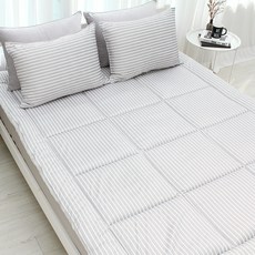 CHOUETTROOM 現代線條超細纖維床墊, 灰色