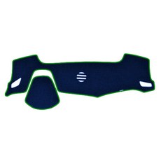 BlueCode 絲絨儀表板避光墊 + 防塵袋, 現代 Avante AD (有中控), 藍色 + 綠色