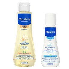 mustela 慕之恬廊 孩童沐浴油 300ml+溫和洗面凝膠 50ml, 1組