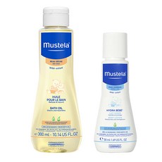 mustela 慕之恬廊 孩童沐浴油 300ml+Hydra身體乳液 50ml, 1組