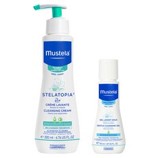 mustela 慕之恬廊 孩童Stelatopia洗面霜 200ml+溫和洗面凝膠 50ml, 1組