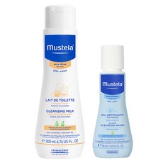 무스텔라 클렌징 밀크 200ml + 노-린스 클렌징 워터 50ml 세트, 1세트
