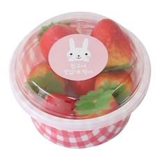 황씨네도시락 뉴 미니 원형 도시락 본체 6p + 뚜껑 6p + 토끼 친구야 맛있게먹어 스티커 6p, 1세트