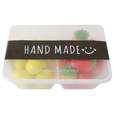 Hwangssinaedosirak PP耐熱便當 2格盒身 10入 + 蓋子 10入 + 黑色腰封 10入, 1套