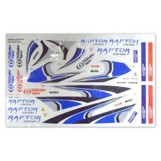 Thunder Tiger ATPV0627 Thunder Tiger Decal Set R90 3D, 혼합 색상, 1개