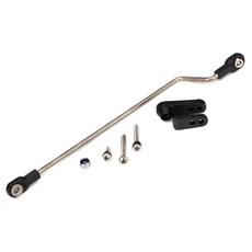 Traxxasr AX5781 Rudder pushrod assembled + servo horn + 3 x 18 mm BCS stainless + 3 x 15 mm CS stainless + 3 x 6 mm CS stainless + NL 3.0, 혼합 색상, 1개
