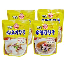 OTTOGI 不倒翁 即食傳統牛肉蘿蔔湯調理包 300g 2入+即食傳統田螺大醬湯調理包 300g 2入, 1組