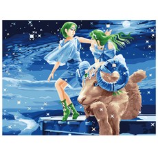 DIY數字油畫組 藍色世界, 混合色, 1個