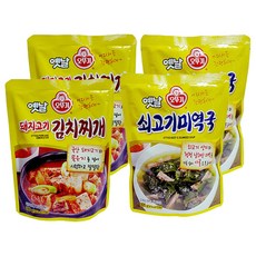 OTTOGI 不倒翁 傳統豬肉泡菜鍋 280g 2入+傳統牛肉海帶湯 300g 2入, 1組