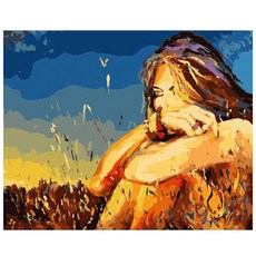 DIY繪製名畫組 孤獨的女人, 混色