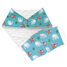 Dot Record 兒童三角圍巾圍兜+口罩套組