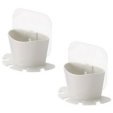리버그린 다용도 칫솔꽂이, 화이트, 2개