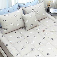 CHOUETTROOM 喵霸喵 半微纖維薄床墊, 米色