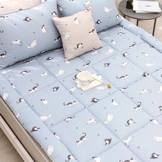 CHOUETTROOM Nyangbanyang 半超細纖維薄床墊, 藍色