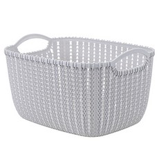 리버그린 編織多用途收納籃, 灰色, 1個