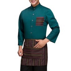 Pinkmango 男廚師襯衫+圍裙XXXL, 1套, 綠色