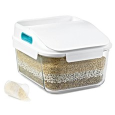 글라스락 내열강화 착한유리 쌀통세트, 화이트, 1개