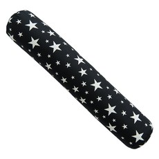 ECONY HOUSE 星星圖案長型抱枕套, 黑色