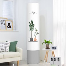 dashop DTP植物印花直立式冷氣防塵罩, 綠色（圓形）