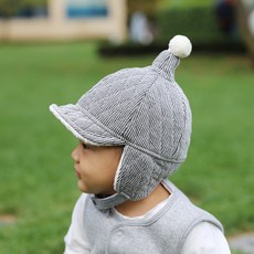 MUXUE 孩童條紋防寒護耳帽