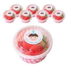 황씨네도시락 뉴미니원형 본체 8p + 뚜껑 8p + 고깔보이스티커 8p, 24개, 1세트