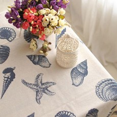 ECODY 經典貝殼桌巾, 簡約, 140 x 160 厘米