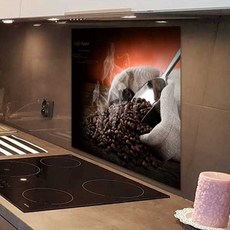 Shinny Art 咖啡豆圖案廚房防油壁貼, 1個