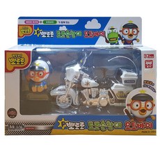 뽀로로 도로순찰대 오토바이 작동완구, 혼합 색상, 1개