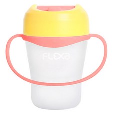 플렉사 흘림방지 빨대컵 250ml, 옐로우, 1개