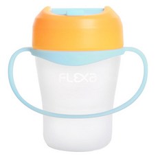 플렉사 흘림방지 빨대컵 250ml, 오렌지, 1개