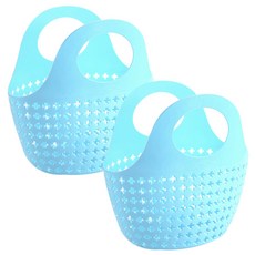 Rivergreen十字圓點沐浴籃 藍色, 2件