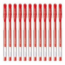 uni uni-ball Signo 標準中性筆 UM-100 0.5mm, 紅色, 12入
