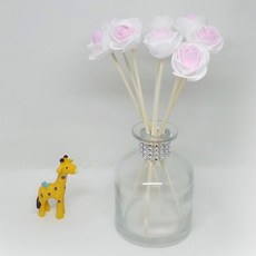 aser PACIFIC L'ESPRIT皇家奢華透明擴香瓶+迷你玫瑰擴香棒 8入, 粉色的, 250毫升