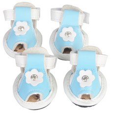 이코디 러블리 플라워 반려견 샌들, 블루, 1개