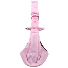 BYCELL 狗狗雙面斜背袋 環形背帶款, 粉紅&圓點