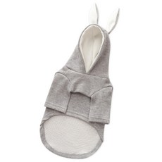 Bycell 狗狗兔子耳朵連帽針織衫, 灰色